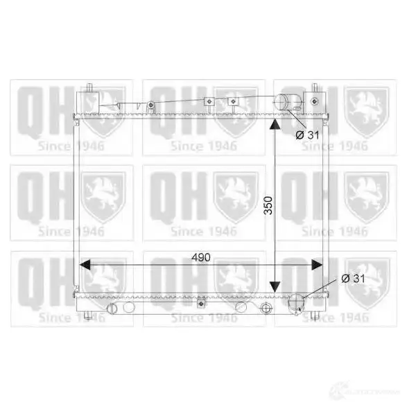 Радиатор охлаждения двигателя QUINTON HAZELL 5050438008364 670934 0I4A X qer2324 изображение 0
