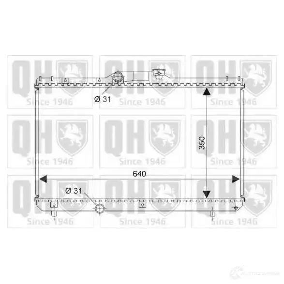 Радиатор охлаждения двигателя QUINTON HAZELL 670941 5050438008432 1Y29 NL qer2331 изображение 0