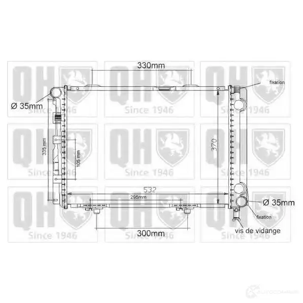 Радиатор охлаждения двигателя QUINTON HAZELL 5016593369474 1T W2DZ 669931 qer1175