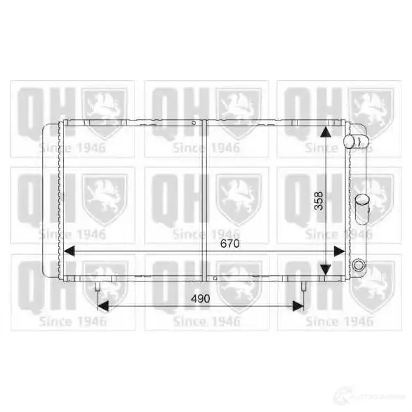 Радиатор охлаждения двигателя QUINTON HAZELL 5016593370784 PA ZS1F5 670042 qer1322