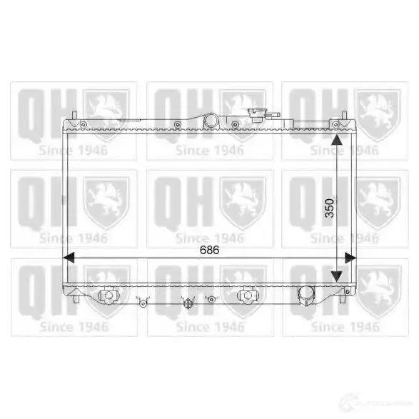 Радиатор охлаждения двигателя QUINTON HAZELL 5016593369078 V0 5B67C 669898 qer1130