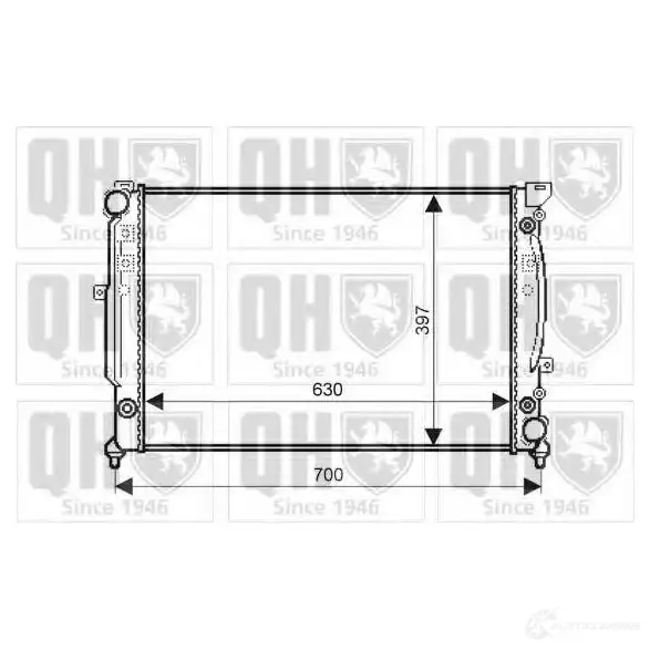 Радиатор охлаждения двигателя QUINTON HAZELL 670945 KK NF08 5050438008470 qer2335 изображение 0