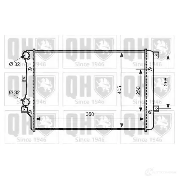 Радиатор охлаждения двигателя QUINTON HAZELL qer2359 5050438008715 670969 Y3 D1T изображение 0