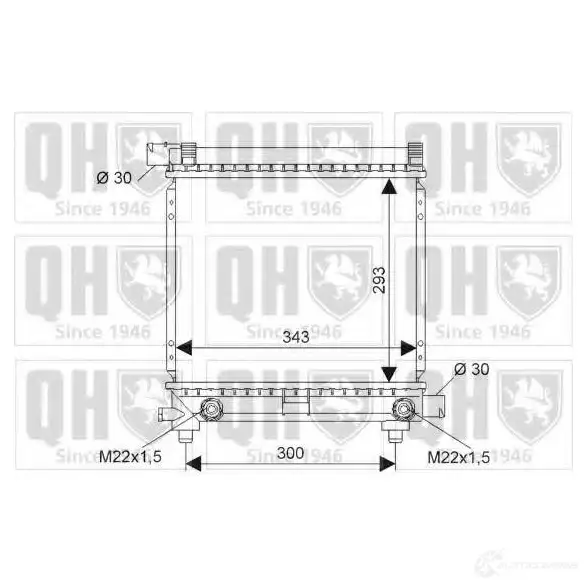 Радиатор охлаждения двигателя QUINTON HAZELL qer1732 670399 5016593552272 B0OIP 4M