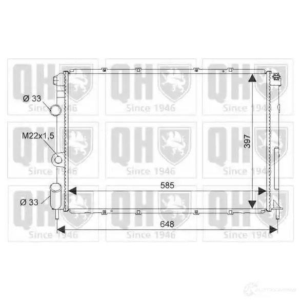 Радиатор охлаждения двигателя QUINTON HAZELL 5016593370913 qer1334 13 2OR3 670054 изображение 0