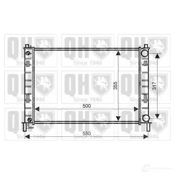 Радиатор охлаждения двигателя QUINTON HAZELL 5050438006896 qer2177 3S5J9A W 670788 изображение 0