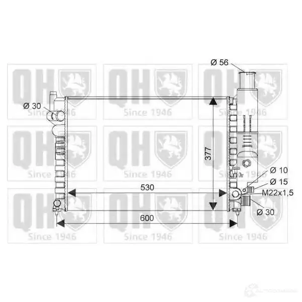Радиатор охлаждения двигателя QUINTON HAZELL 5016593368149 FH28U 8 qer1032 669822