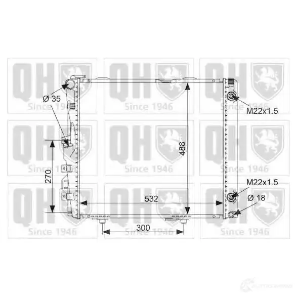 Радиатор охлаждения двигателя QUINTON HAZELL AJPR4 0 qer1733 5016593552289 670400