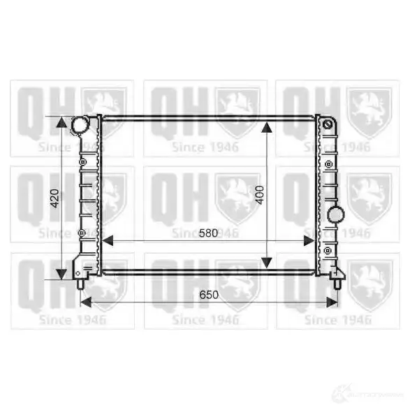 Радиатор охлаждения двигателя QUINTON HAZELL 670723 qer2112 7ED H9D 5050438006247 изображение 0