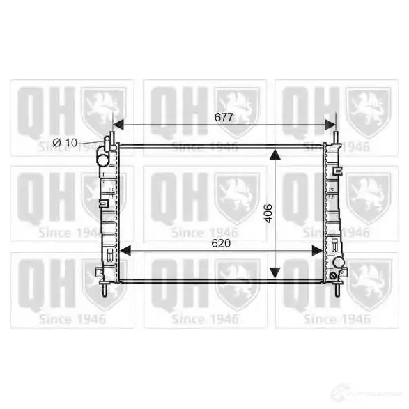 Радиатор охлаждения двигателя QUINTON HAZELL 5050438006902 9 H7BNJ6 670789 qer2178