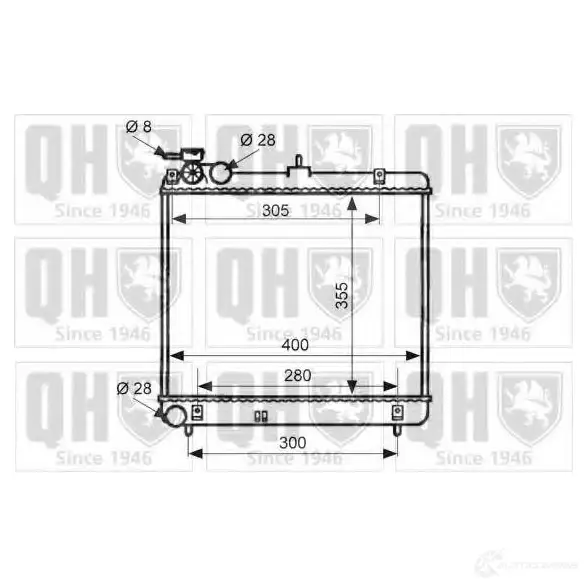 Радиатор охлаждения двигателя QUINTON HAZELL GIYR8 EB 5016594018005 670557 qer1936