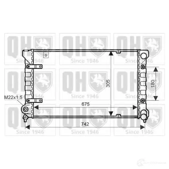 Радиатор охлаждения двигателя QUINTON HAZELL FZ 4H8 5050438008586 qer2346 670956 изображение 0