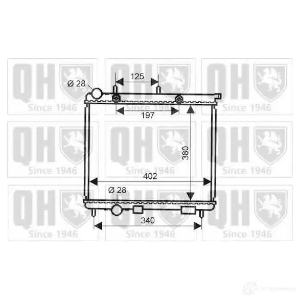 Радиатор охлаждения двигателя QUINTON HAZELL qer2085 670700 H C3VSUP 5050438001570