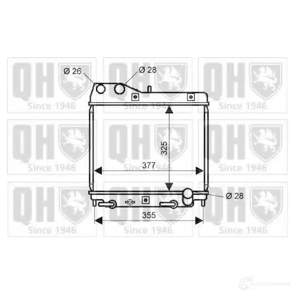 Радиатор охлаждения двигателя QUINTON HAZELL 5050438006995 670797 BH9OHL V qer2187 изображение 0