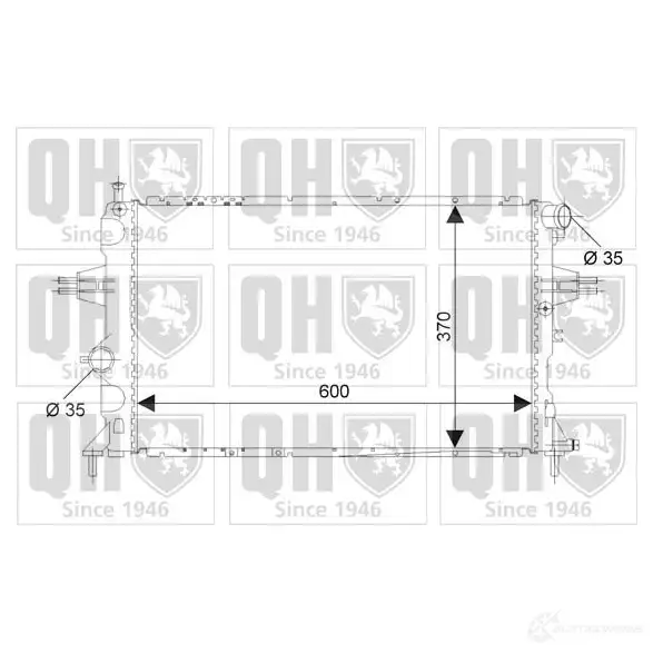 Радиатор охлаждения двигателя QUINTON HAZELL 5050438007770 Z U6RG 670875 qer2265