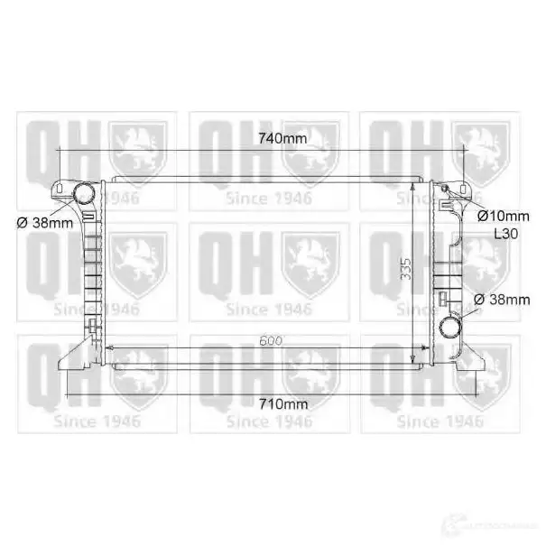 Радиатор охлаждения двигателя QUINTON HAZELL MH F7S 5016593368767 669869 qer1100