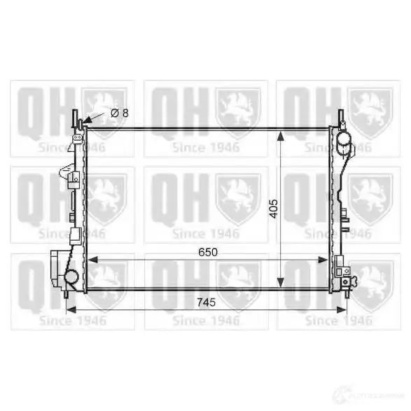 Радиатор охлаждения двигателя QUINTON HAZELL qer2270 MDJ7N BR 5050438007824 670880