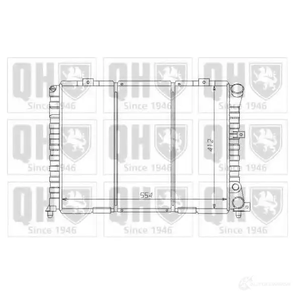 Радиатор охлаждения двигателя QUINTON HAZELL 5016593550810 qer1560 670255 5G1 C2