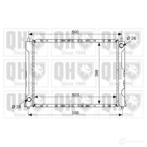 Радиатор охлаждения двигателя QUINTON HAZELL 4CLDOI C qer1465 5016593372276 670164