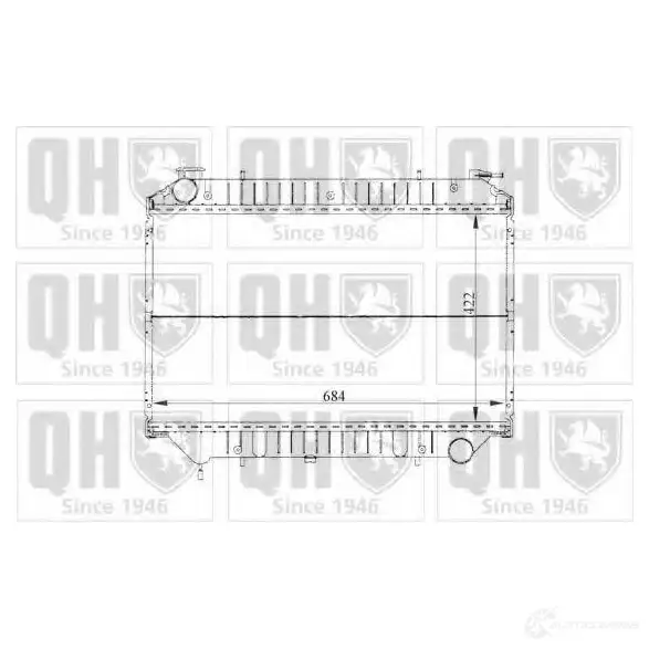 Радиатор охлаждения двигателя QUINTON HAZELL 5016593369856 qer1222 AUG2E0 P 669957 изображение 0
