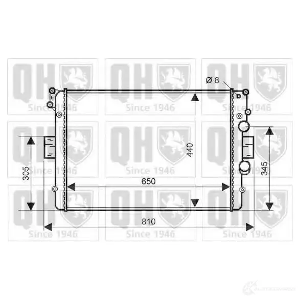 Радиатор охлаждения двигателя QUINTON HAZELL 5050438007176 670815 qer2205 8 5QX6EZ