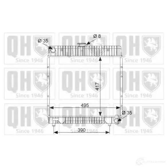 Радиатор охлаждения двигателя QUINTON HAZELL qer1726 5016593552227 670393 QN91O K изображение 0