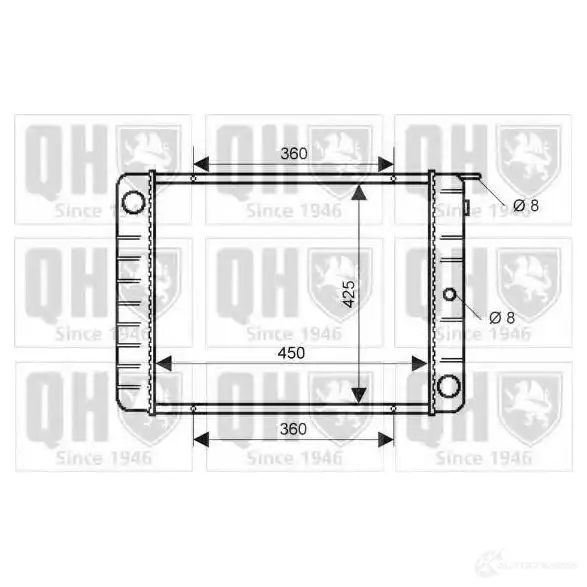 Радиатор охлаждения двигателя QUINTON HAZELL R QRQ5 qer2369 5050438008814 670979
