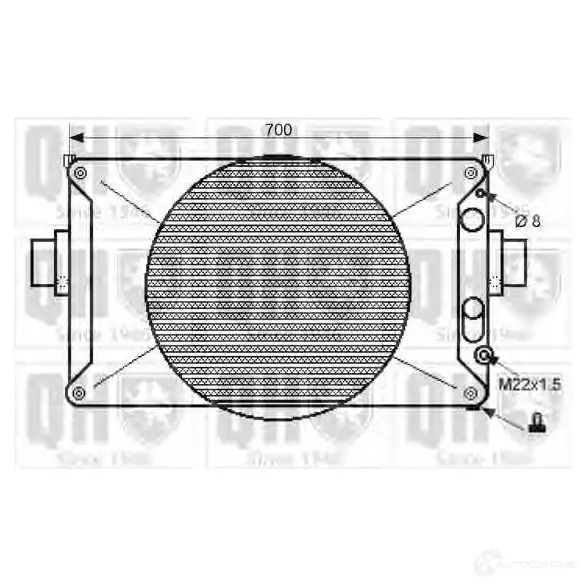 Радиатор охлаждения двигателя QUINTON HAZELL 671025 qer2415 YFP45 I 5050438134049