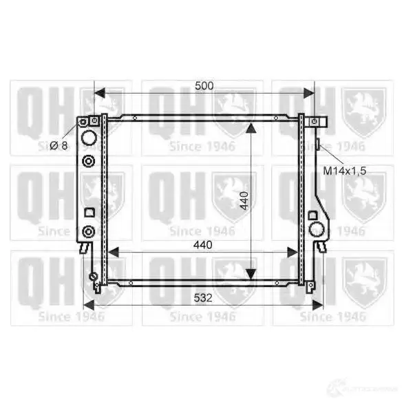 Радиатор охлаждения двигателя QUINTON HAZELL W6R J4L 5050438006377 qer2125 670736