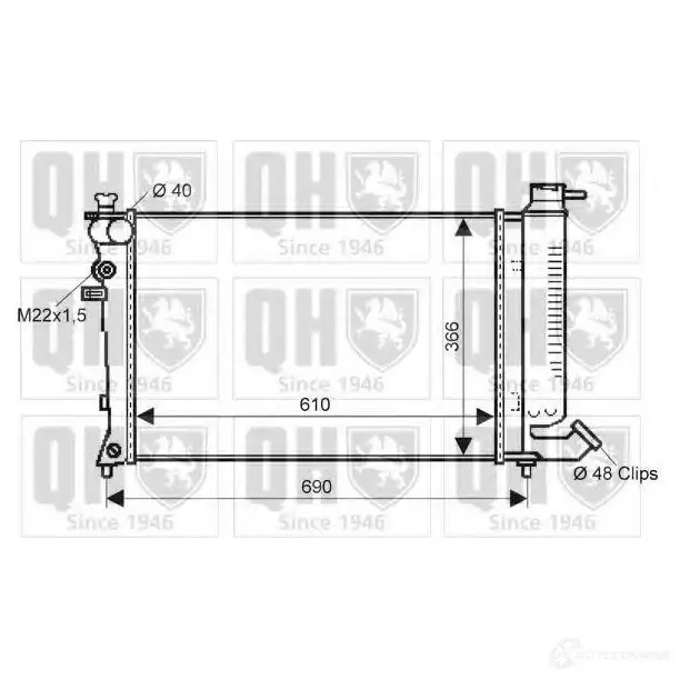 Радиатор охлаждения двигателя QUINTON HAZELL qer1799 5016593552920 QQW SDCV 670438