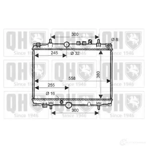 Радиатор охлаждения двигателя QUINTON HAZELL Y1Y3 T0 5016594019026 670652 qer2036