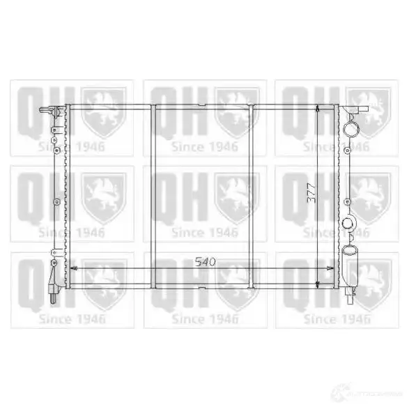 Радиатор охлаждения двигателя QUINTON HAZELL 5016593370814 qer1325 CZC LAT8 670045