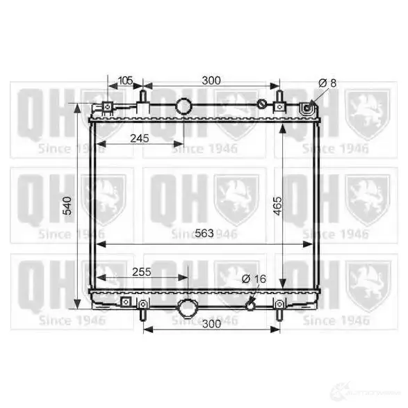 Радиатор охлаждения двигателя QUINTON HAZELL 4KB3 97 671096 qer2486 5050438134759