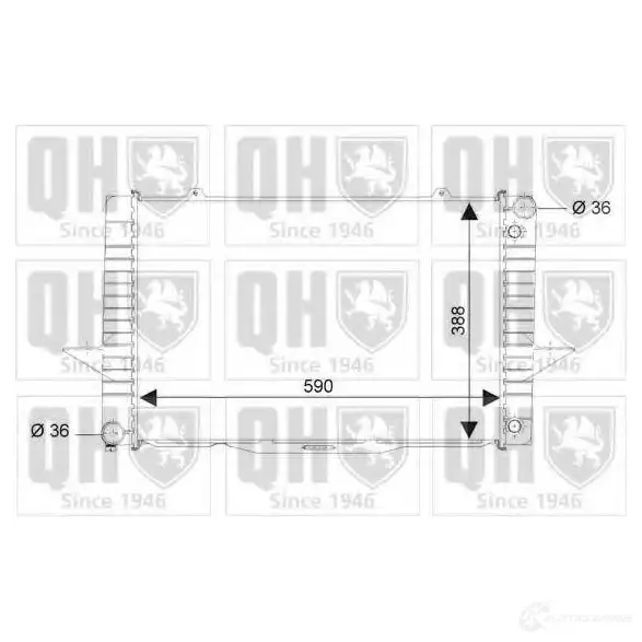 Радиатор охлаждения двигателя QUINTON HAZELL qer2009 8Q 4RA 670626 5016594017978