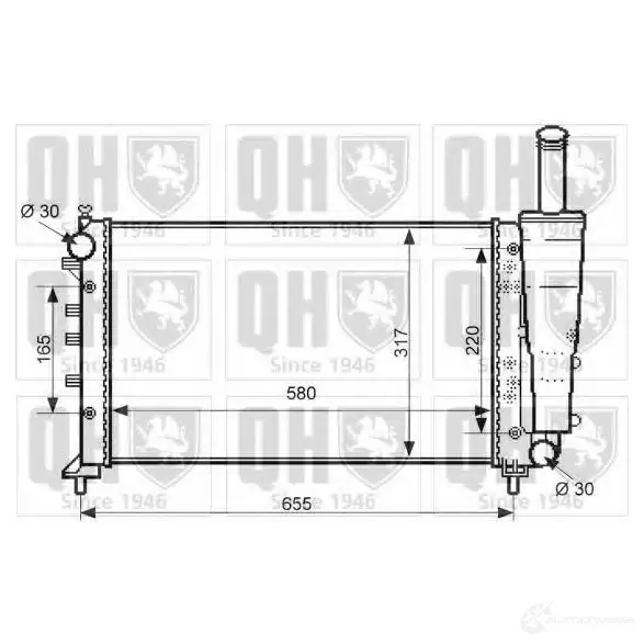 Радиатор охлаждения двигателя QUINTON HAZELL qer2386 UDFE YN 5050438133752 670996