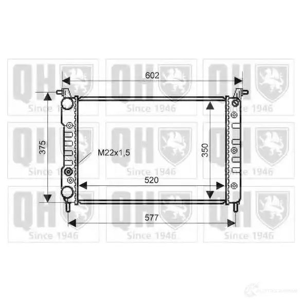 Радиатор охлаждения двигателя QUINTON HAZELL 670546 WW QAD9 5016594017138 qer1925
