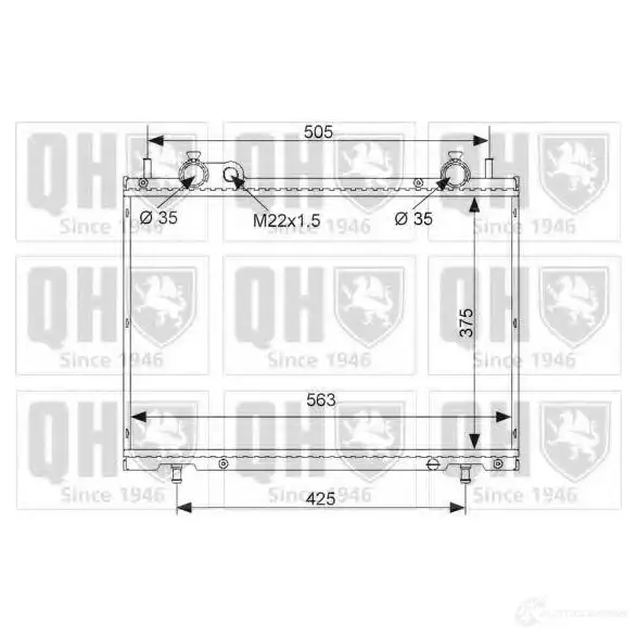 Радиатор охлаждения двигателя QUINTON HAZELL 1 UFZ7 qer1617 5016593551275 670300 изображение 0