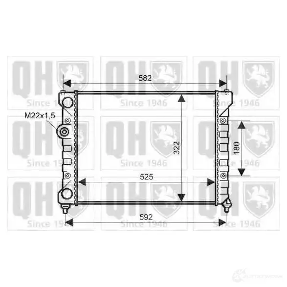 Радиатор охлаждения двигателя QUINTON HAZELL 5050438008616 qer2349 670959 00D2 R изображение 0