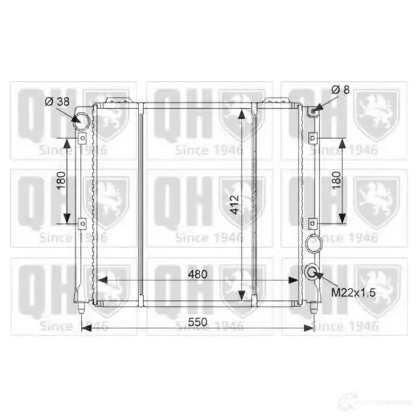 Радиатор охлаждения двигателя QUINTON HAZELL 670193 5016593397385 Z7 O1W0Z qer1497