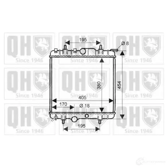 Радиатор охлаждения двигателя QUINTON HAZELL 5050438001624 O C3R4Y5 qer2090 670704