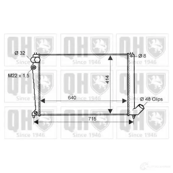 Радиатор охлаждения двигателя QUINTON HAZELL 5016593397705 qer1531 R L3OPY 670227 изображение 0