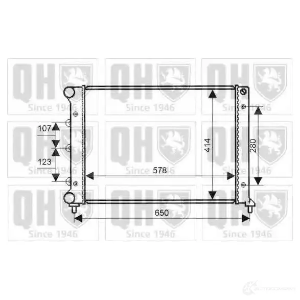 Радиатор охлаждения двигателя QUINTON HAZELL 5016594019118 UJ TA2 670661 qer2045
