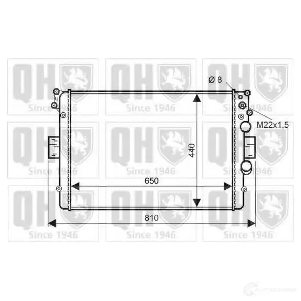 Радиатор охлаждения двигателя QUINTON HAZELL qer2206 5050438007183 B5T2YQ I 670816