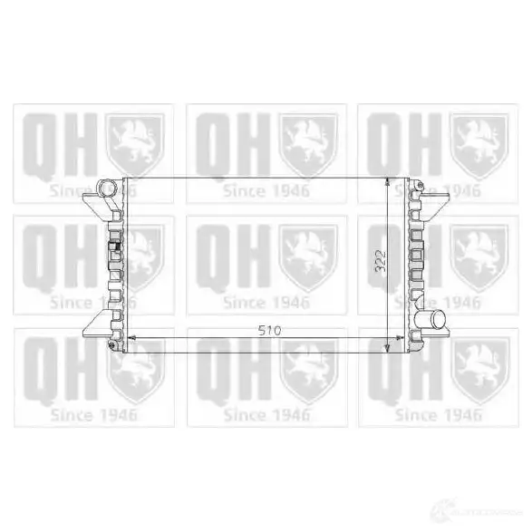 Радиатор охлаждения двигателя QUINTON HAZELL T1E KEQ qer1030 669820 5016593368125