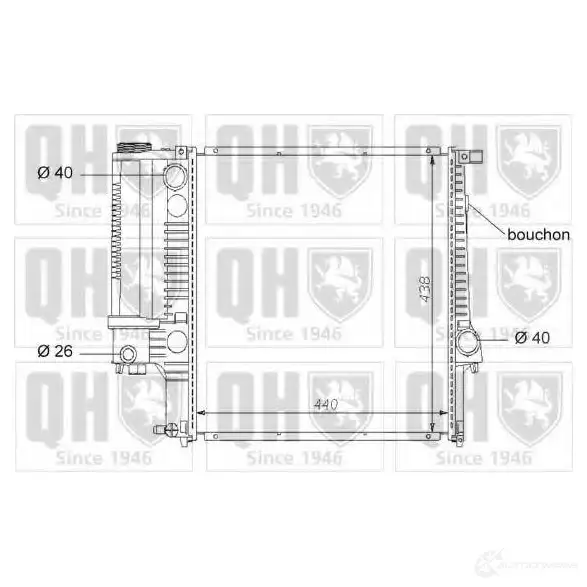 Радиатор охлаждения двигателя QUINTON HAZELL 670280 5016593551008 QH3Z KF qer1588