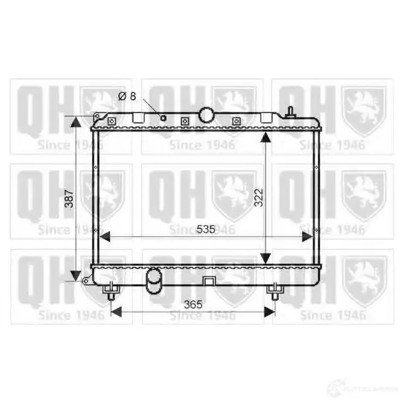 Радиатор охлаждения двигателя QUINTON HAZELL 0E7 DM qer2302 670912 5050438008142