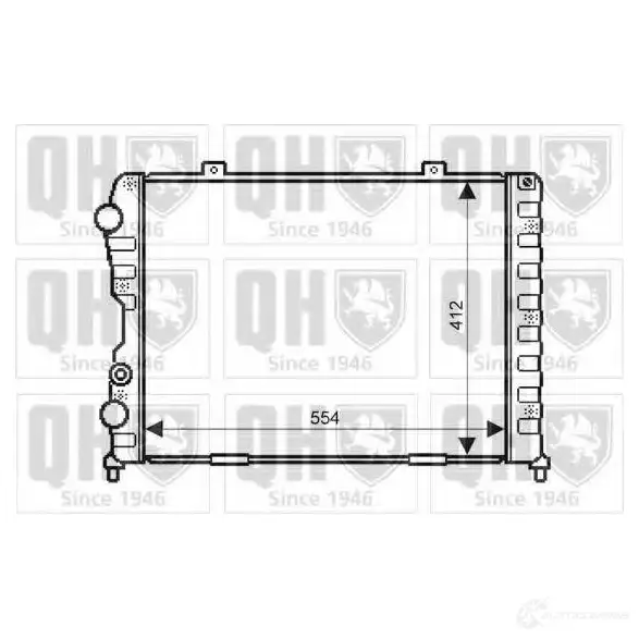 Радиатор охлаждения двигателя QUINTON HAZELL 670512 5016594016803 qer1891 KN C0T