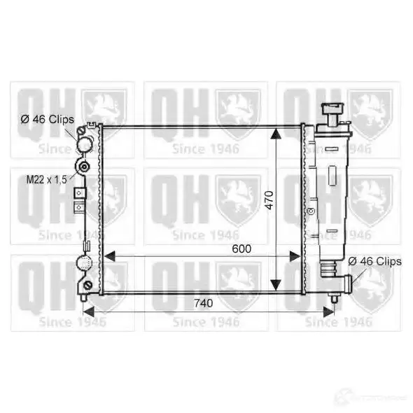 Радиатор охлаждения двигателя QUINTON HAZELL 5016593397538 670210 qer1514 W58 CP59