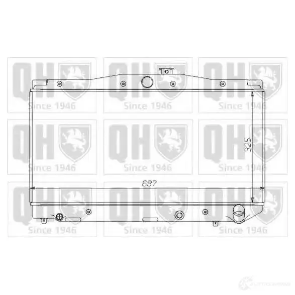 Радиатор охлаждения двигателя QUINTON HAZELL 5016593371569 670096 qer1392 CAL HN
