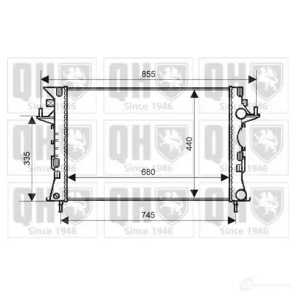 Радиатор охлаждения двигателя QUINTON HAZELL 5050438008036 670901 qer2291 O KOCJ изображение 0